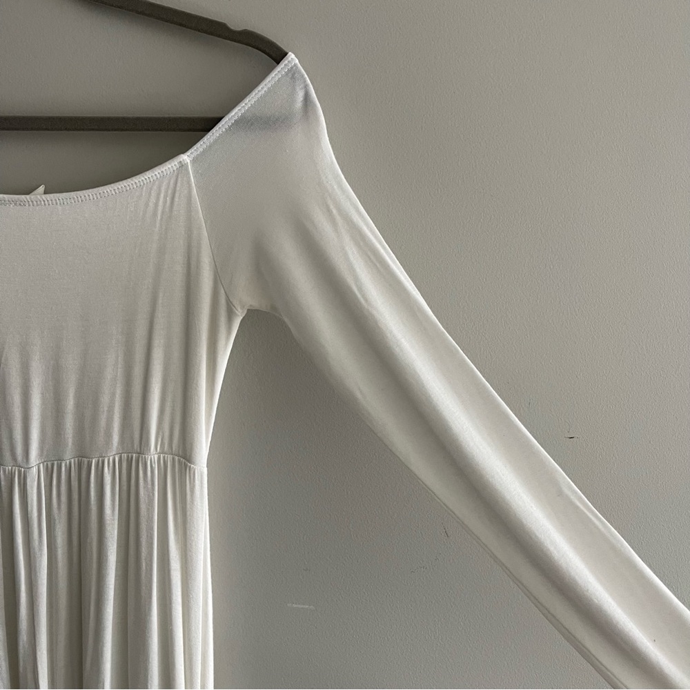 Pinkblush Maternity Ivory Solid Off Shoulder Maxi… - image 7